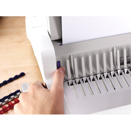 Pulsar Manual Comb Binding System, 300 Sheets, 18.13 x 15.38 x 5.13, White