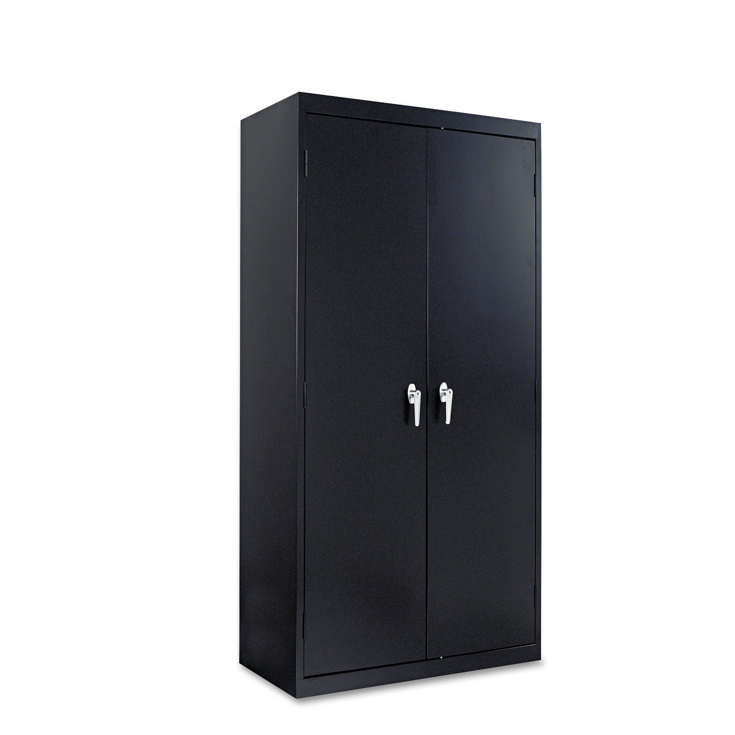 Assembled 72" High Heavy-Duty Welded Storage Cabinet, Four Adjustable Shelves, 36w x 18d, Black - 