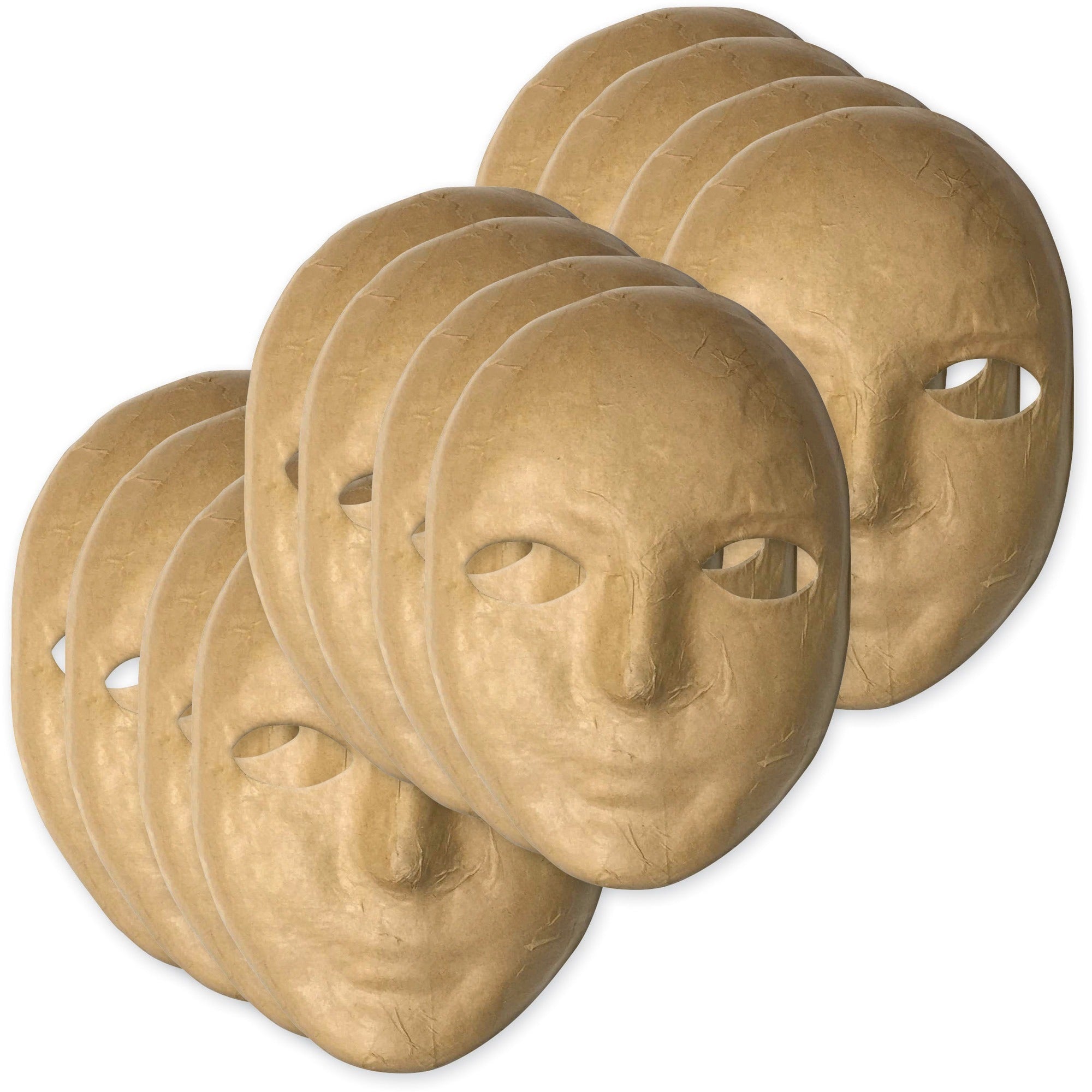 creativity-street-paper-mache-masks-decoration-8height-x-6width-x-3depth-12-set-natural-paper_pac419012 - 1