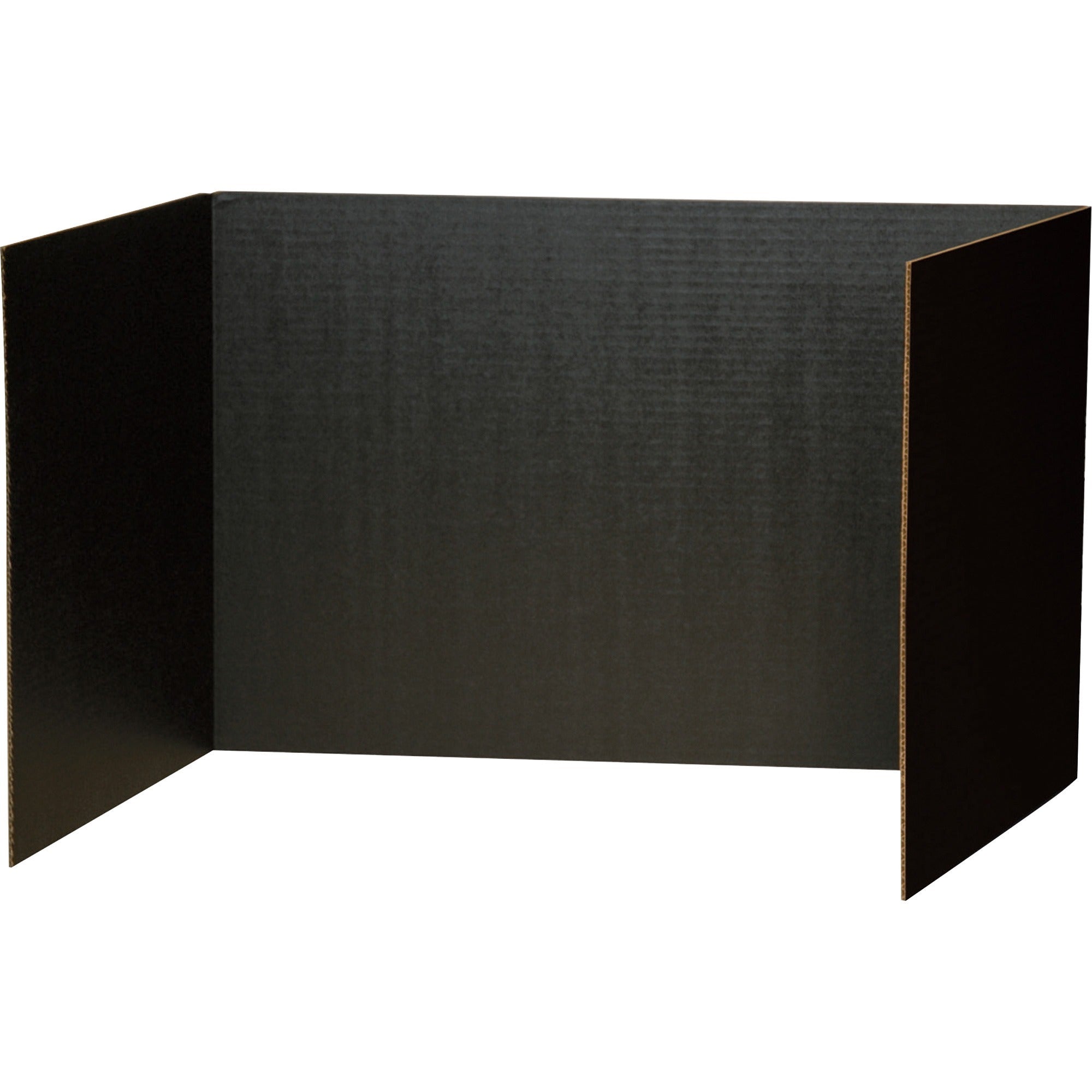 Pacon Privacy Boards - 48"W x 16"H - 4 Boards/Pack - Black - 