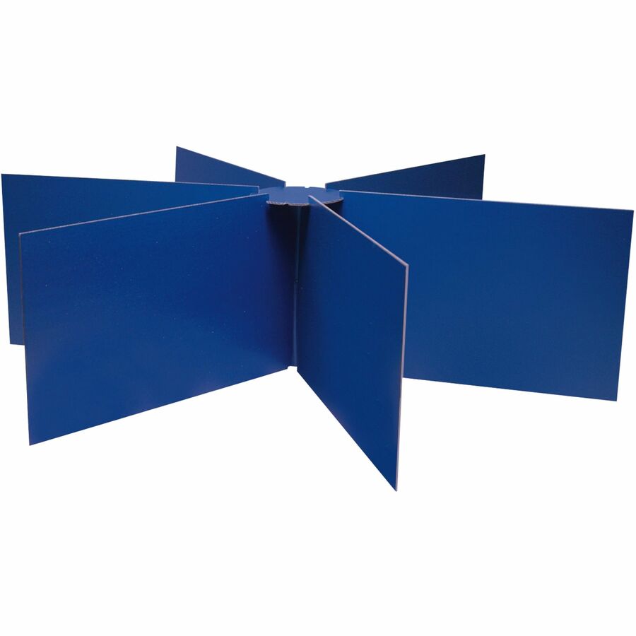 Pacon Round Table Privacy Board - 48" Diameter x 14" Height - 1 Each - Blue - 