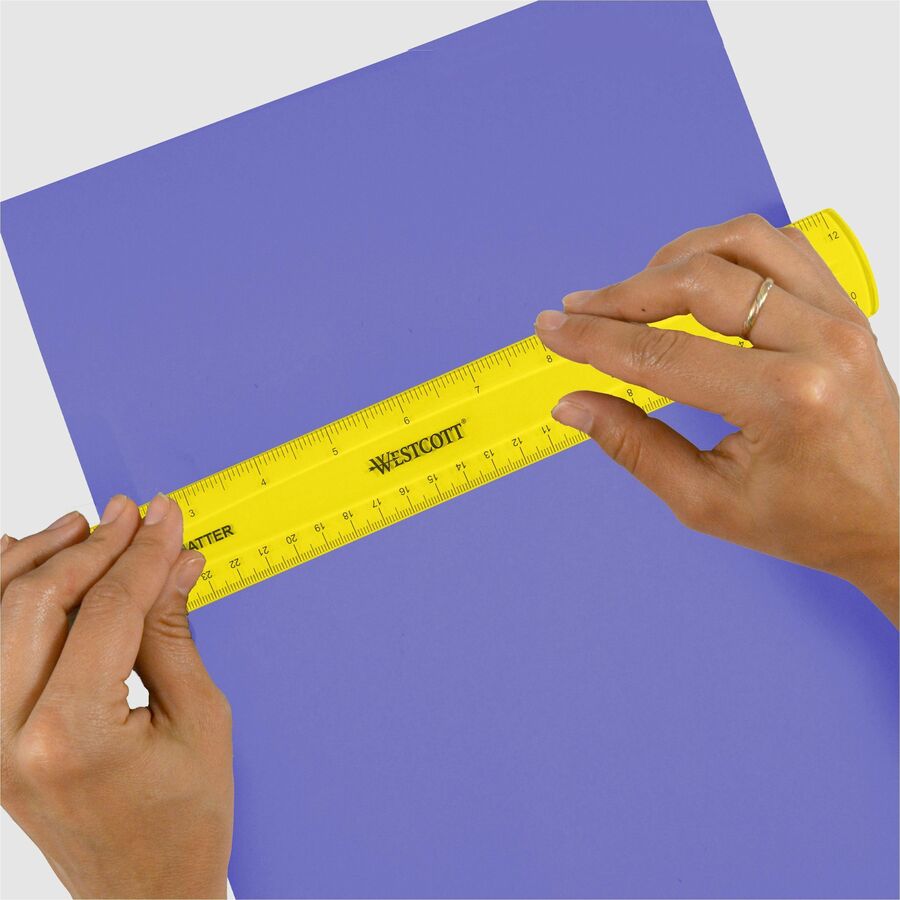 westcott-shatterproof-ruler-12-length-1-16-graduations-metric-measuring-system-1-each-translucent-assorted_acm14381 - 7