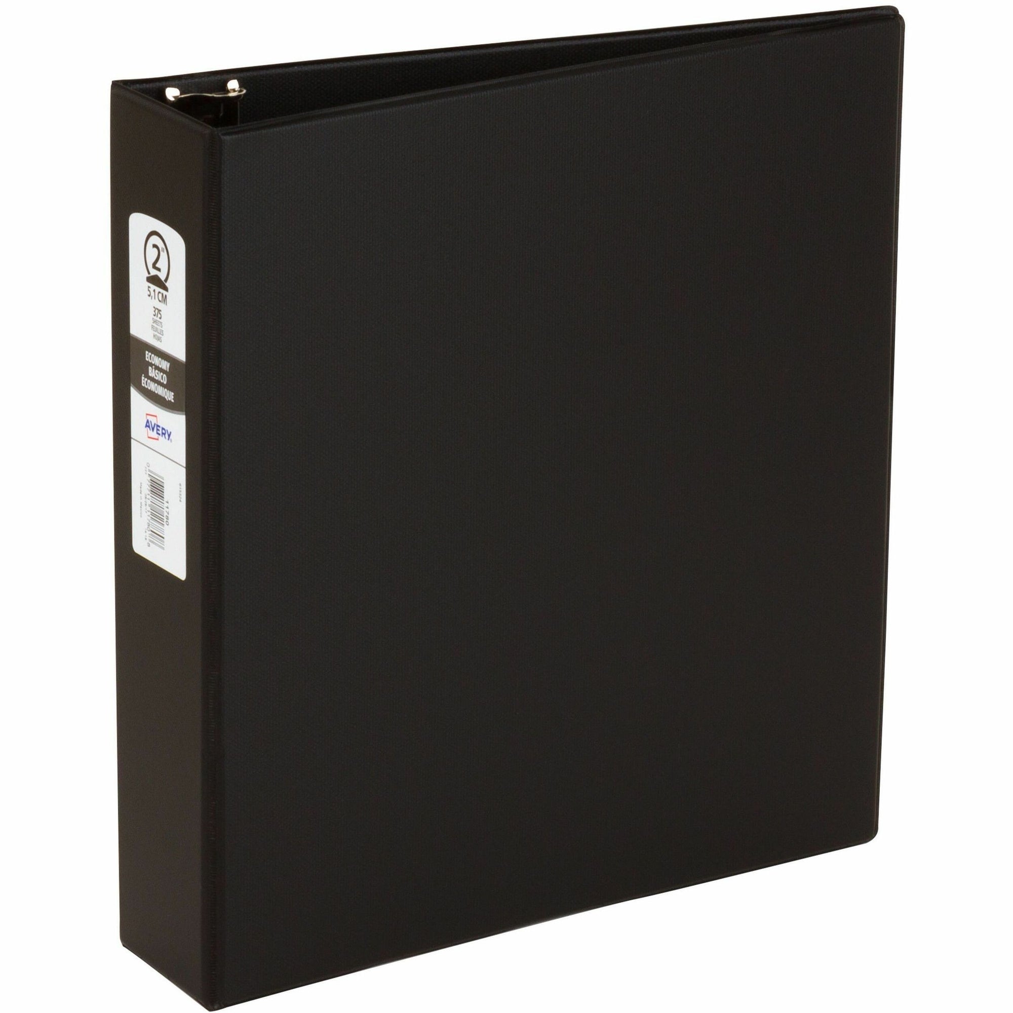 Avery Economy Binder - 2" Binder Capacity - Letter - 8 1/2" x 11" Sheet Size - 375 Sheet Capacity - 3 x Round Ring Fastener(s) - 2 Pocket(s) - Polypropylene - Pacific Blue - Recycled - Pocket, Lightweight - 12 / Carton