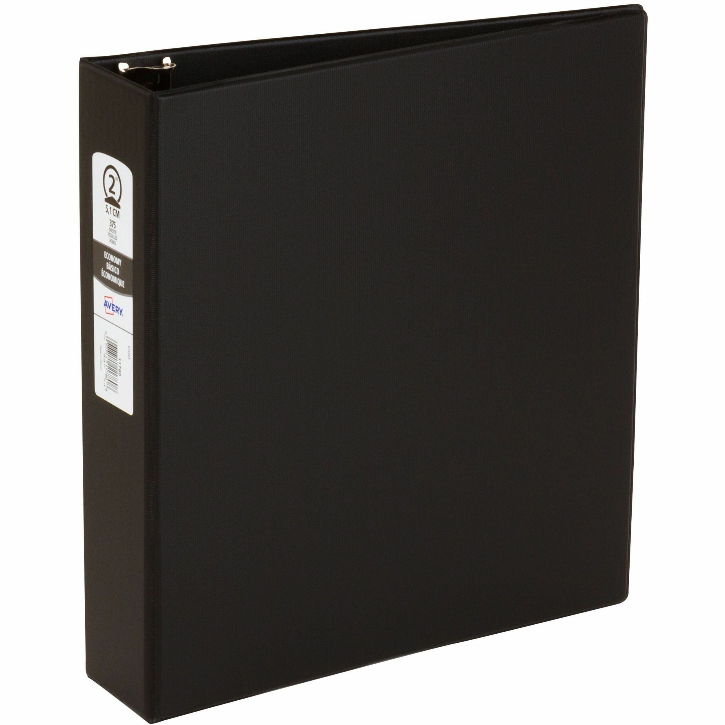 Avery Economy Binder - 2" Binder Capacity - Letter - 8 1/2" x 11" Sheet Size - 375 Sheet Capacity - 3 x Round Ring Fastener(s) - 2 Pocket(s) - Polypropylene - Pacific Blue - Recycled - Pocket, Lightweight - 12 / Carton