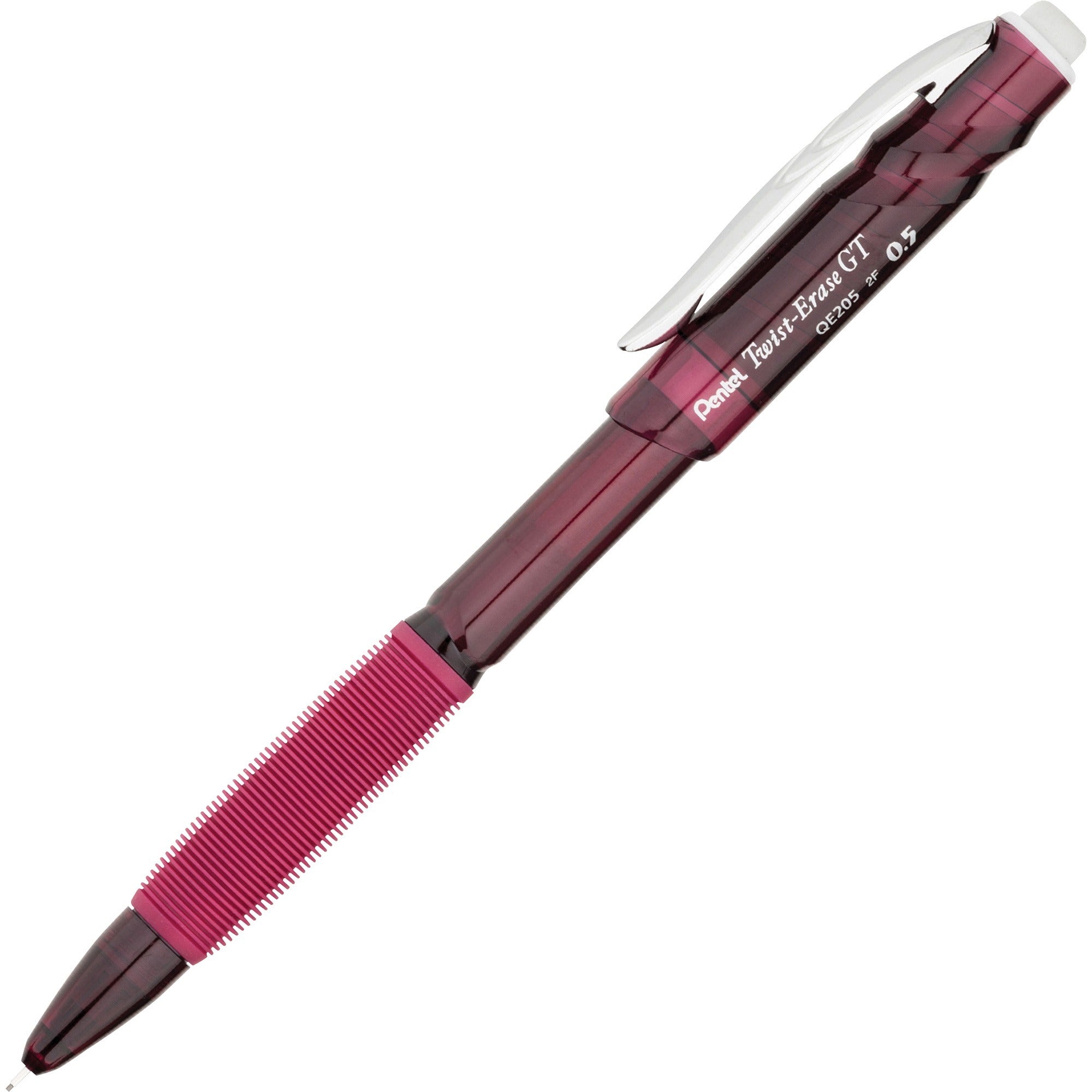Twist-Erase GT Pencils, 0.5 mm, HB (#2), Black Lead, Red Barrel