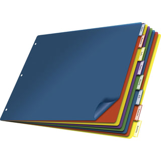 Poly Insertable Dividers, 8-Tab, 11 x 17, Assorted, 1 Set - 1