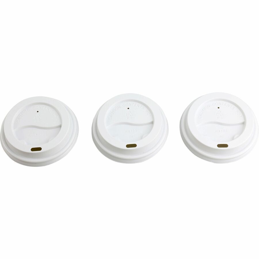 Genuine Joe Hot Cup Protective Lids - Polystyrene - 50 / Pack - White
