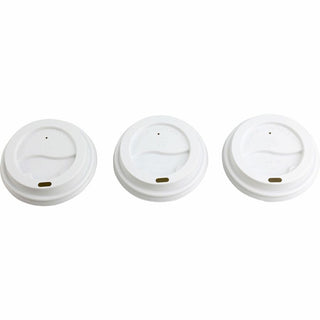 Genuine Joe Hot Cup Protective Lids - Polystyrene - 50 / Pack - White