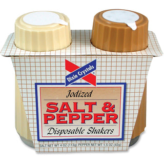 Dixie Crystals Salt & Pepper Shakers Set - Salt, Pepper - 2/Pack - 