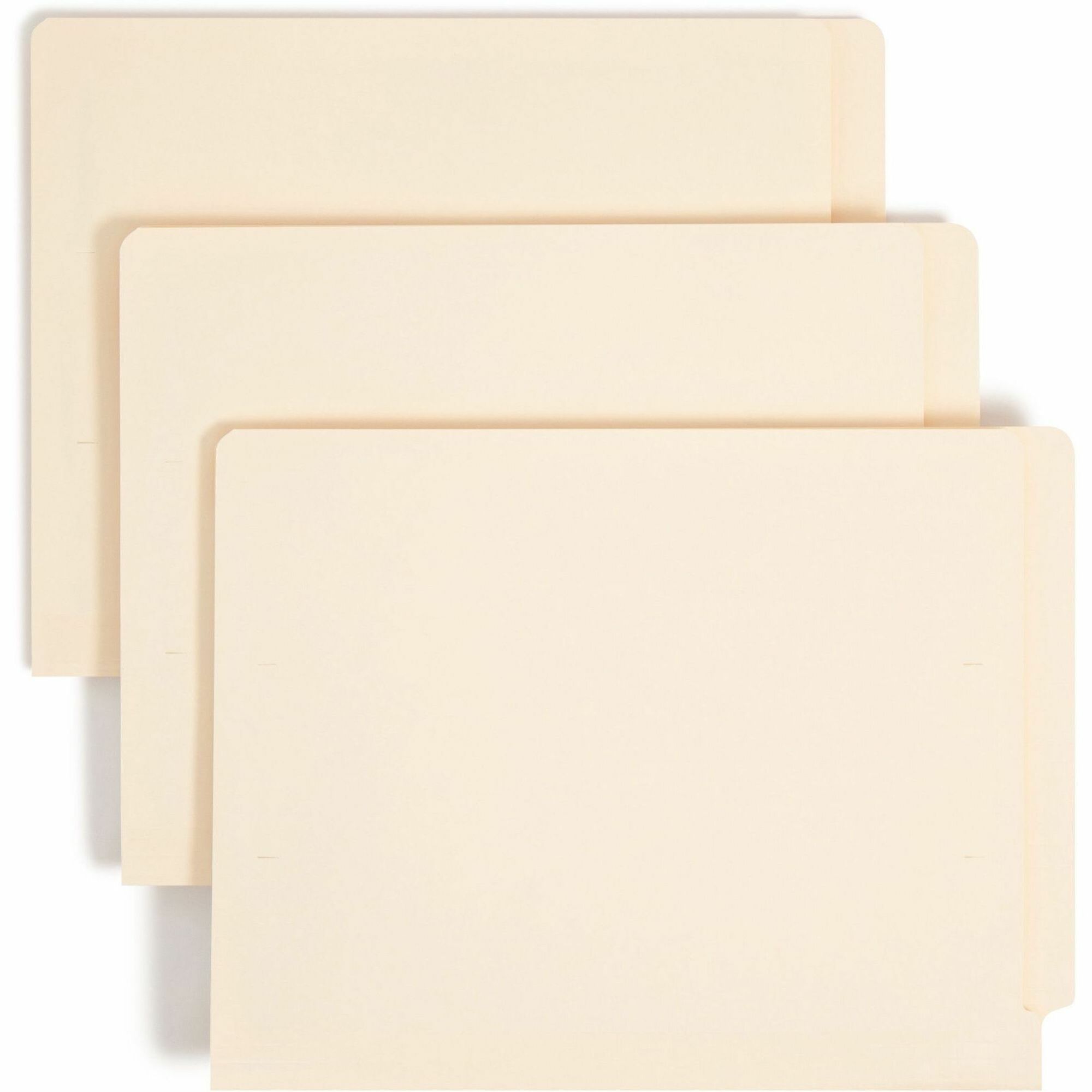 TUFF Laminated Fastener Folders with Reinforced Tab, 0.75" Expansion, 2 Fasteners, Letter Size, Manila Exterior, 50/Box