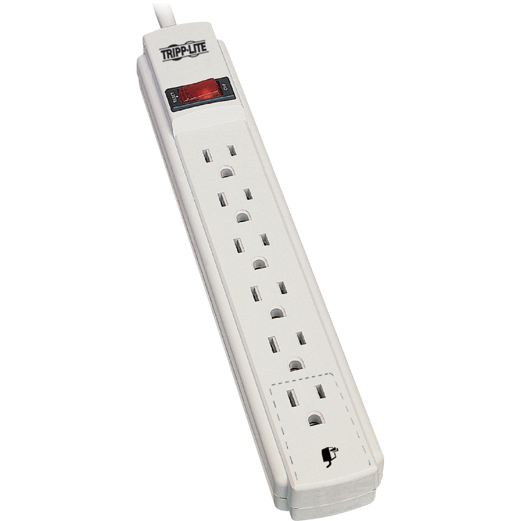 tripp-lite-by-eaton-power-it!-6-outlet-power-strip-15-ft-457-m-cord-nema-5-15p-6-x-nema-5-15r-15-ft-cord-15-a-current-120-v-ac-voltage-1875-w-wall-mountable-white_trpps615 - 1