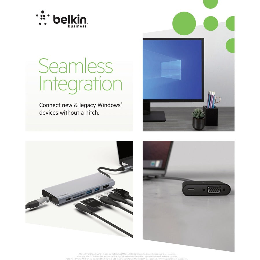 Belkin USB 3.0 to Gigabit Ethernet GbE Network Adapter 10/100/1000 - USB - 1 Port(s) - 1 x Network (RJ-45) - Twisted Pair - 10/100/1000Base-T