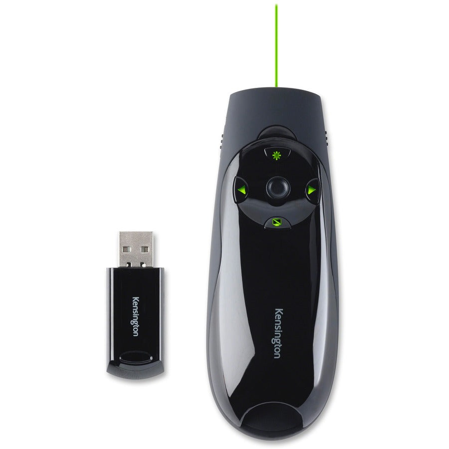 Presenter Expert Wireless Cursor Control with Green Laser, Class 2, 150 ft Range, Black