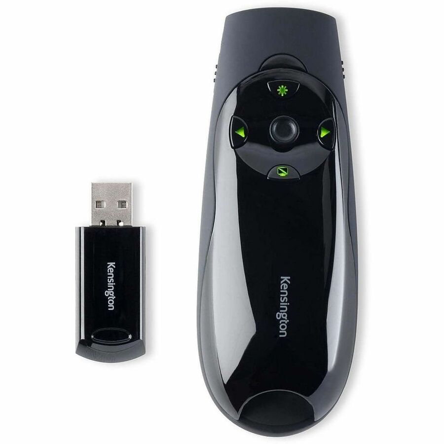 Presenter Expert Wireless Cursor Control with Green Laser, Class 2, 150 ft Range, Black