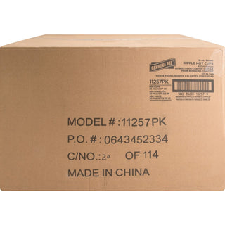Genuine Joe 16 oz Rippled Hot Cups - 25.0 / Pack - 20 / Carton - Brown - Hot Drink, Beverage