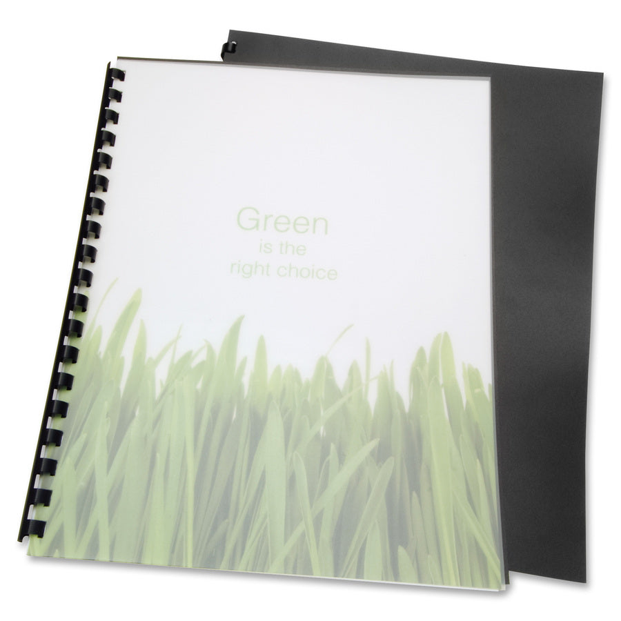 100% Recycled Poly Binding Cover, Frost, 11 x 8.5, Unpunched, 25/Pack