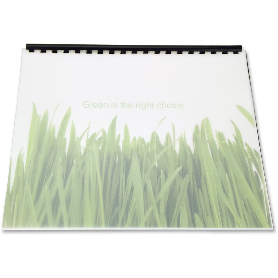 100% Recycled Poly Binding Cover, Frost, 11 x 8.5, Unpunched, 25/Pack
