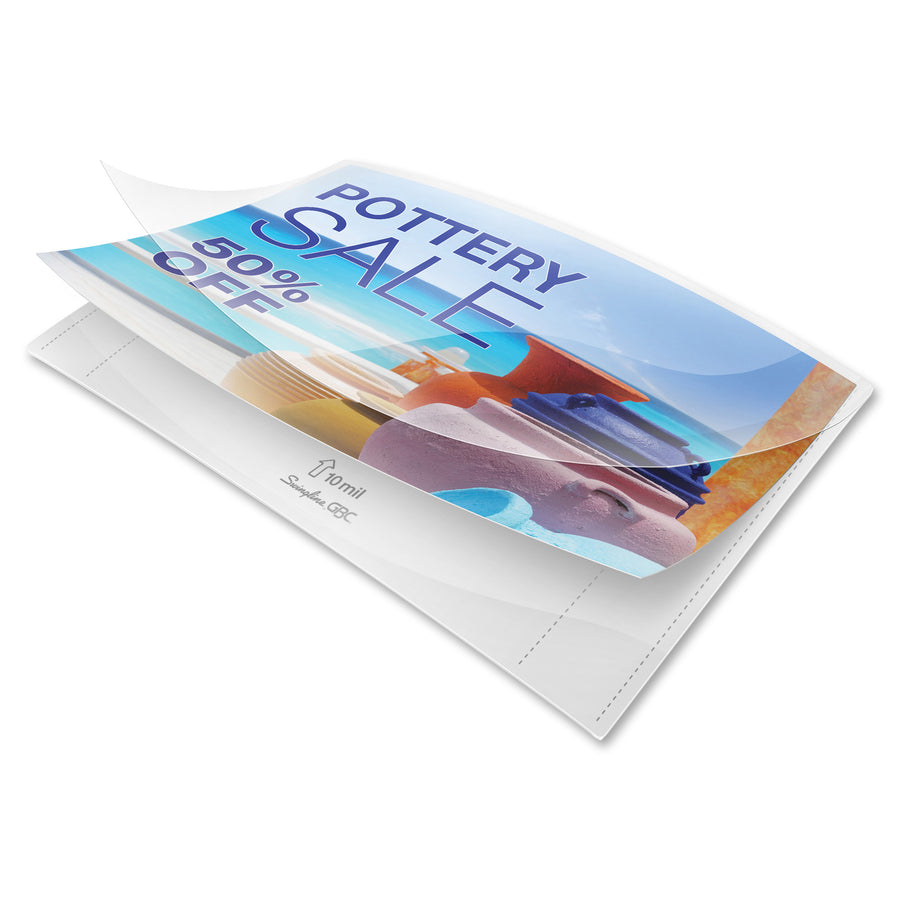EZUse Thermal Laminating Pouches, 10 mil, 9" x 11.5", Gloss Clear, 50/Box