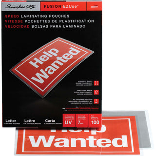 EZUse Thermal Laminating Pouches, 7 mil, 9" x 11.5", Gloss Clear, 100/Box - 4