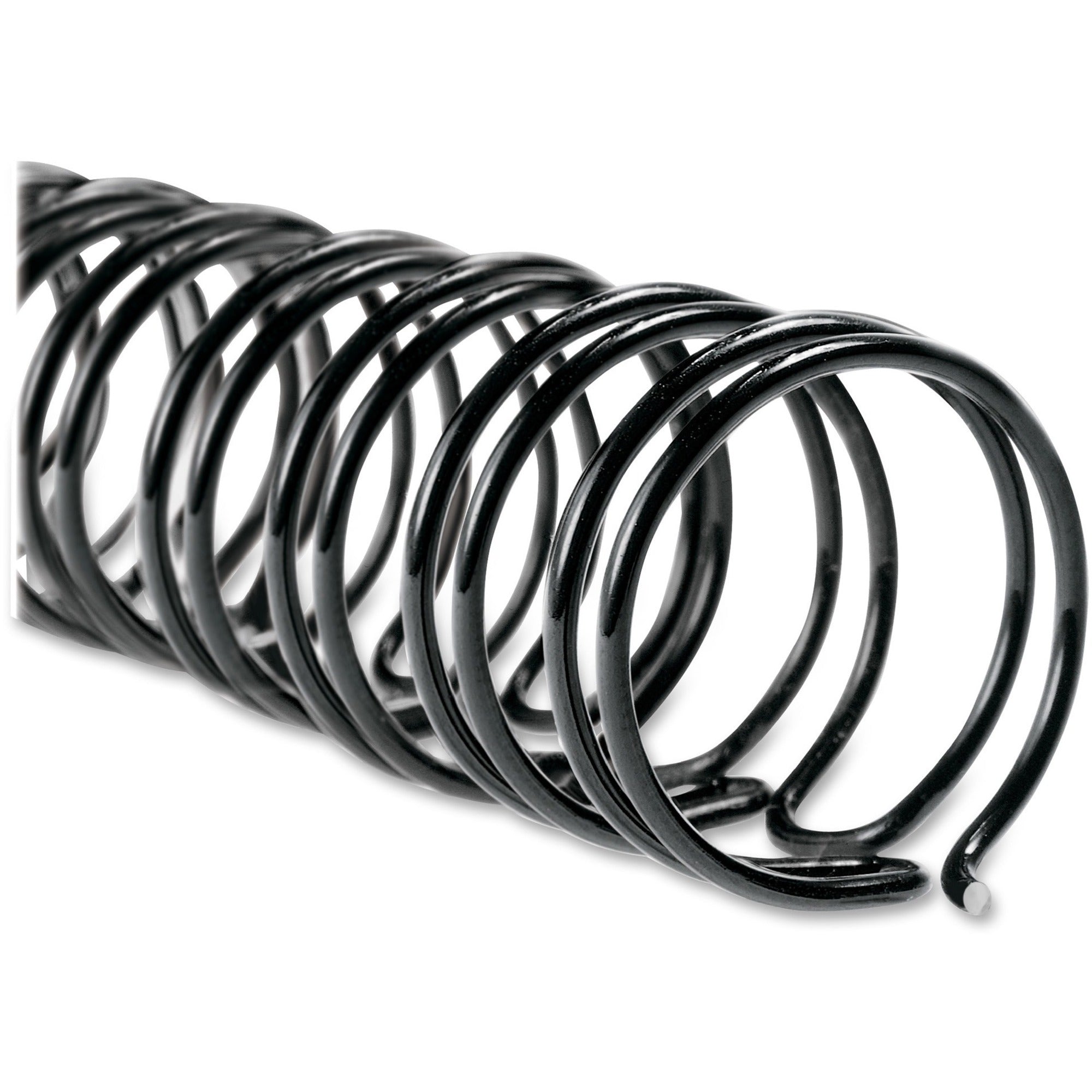 WireBind Spines, 1/4" Diameter, 55 Sheet Capacity, Black, 100/Box
