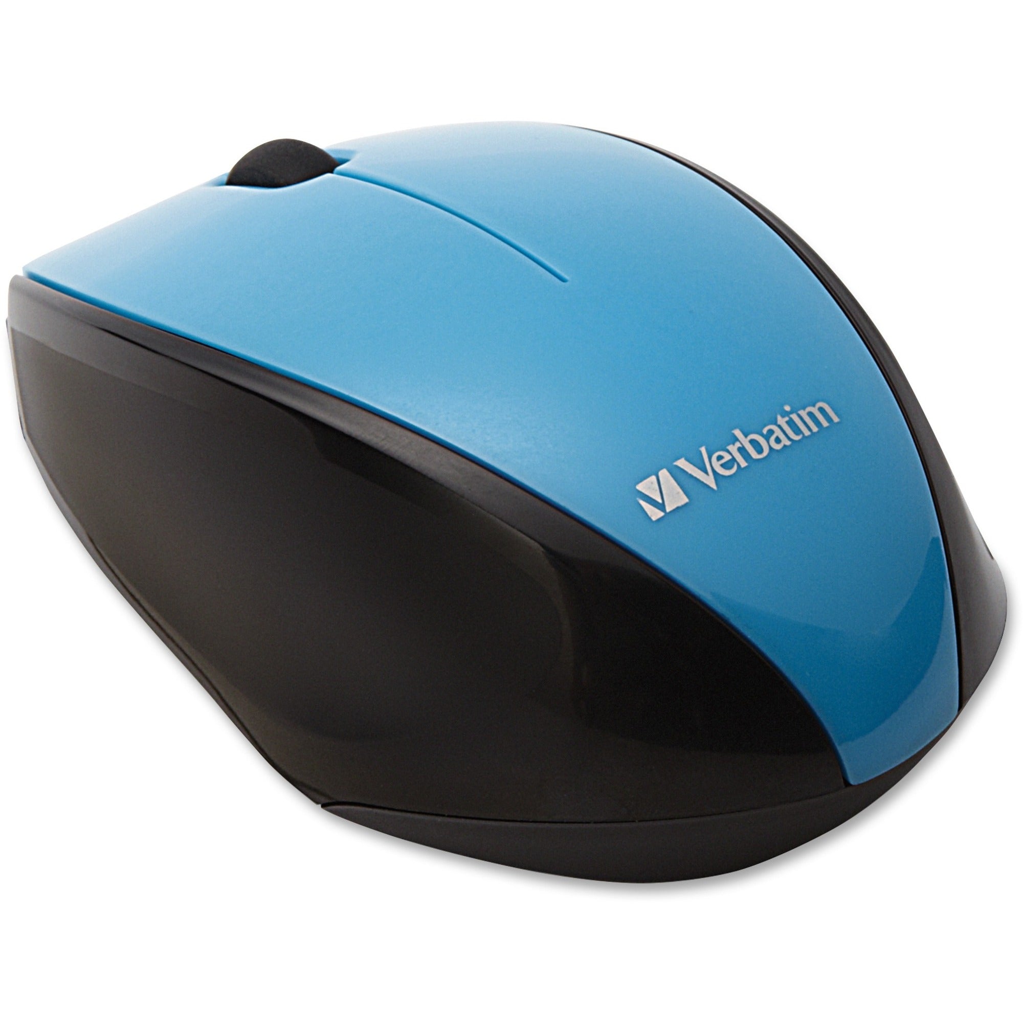 Verbatim Wireless Notebook Multi-Trac Blue LED Mouse - Blue - Blue Optical - Wireless - Radio Frequency - Blue - USB 2.0 - Scroll Wheel - 2 Button(s) - 