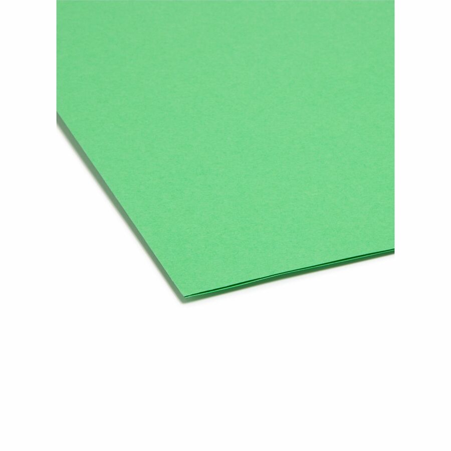 Smead SuperTab 1/3 Tab Cut Letter Recycled Top Tab File Folder - 8 1/2" x 11" - Top Tab Location - Assorted Position Tab Position - Blue, Red, Green, Yellow - 10% Paper Recycled - 24 / Pack