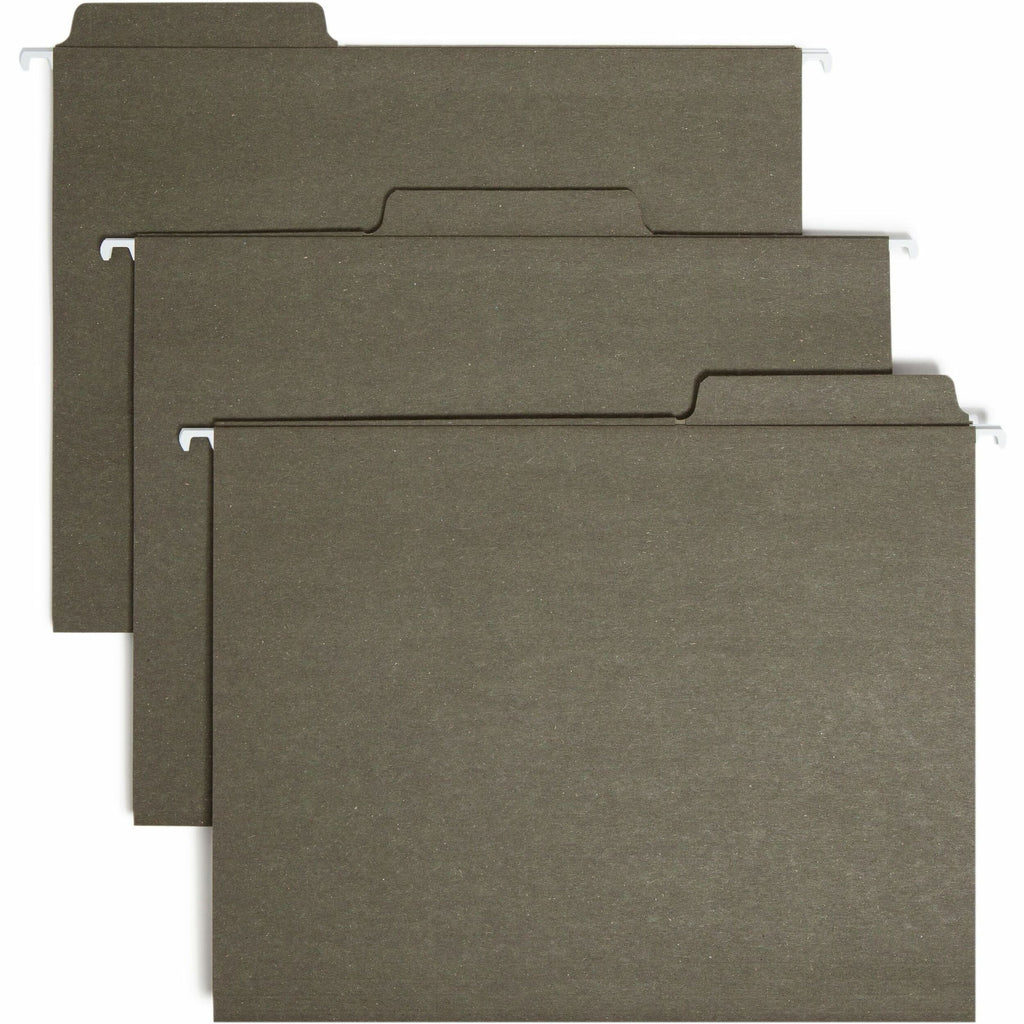 FasTab Hanging Folders, Letter Size, 1/3-Cut Tabs, Standard Green, 20/Box