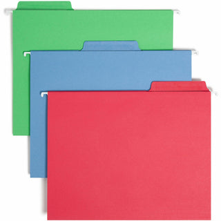 Erasable Folders, Letter Size, 1/3-Cut Tabs, Assorted Colors, 18/Box