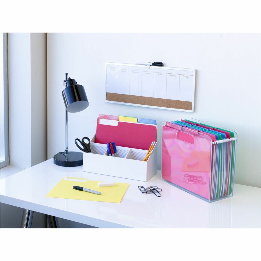 Erasable Folders, Letter Size, 1/3-Cut Tabs, Assorted Colors, 18/Box