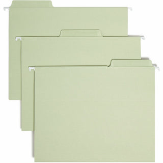 Erasable FasTab Hanging Folders, Letter Size, 1/3-Cut Tabs, Moss, 20/Box