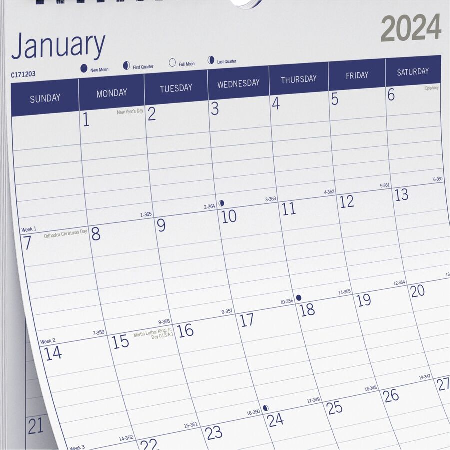 blueline-ecologix-wall-calendar-monthly-12-month-january-2024-december-2024-1-month-single-page-layout-12-x-17-sheet-size-white-brown-green-chipboard-reinforced-eco-friendly-reference-calendar-1-each_redc171203 - 5