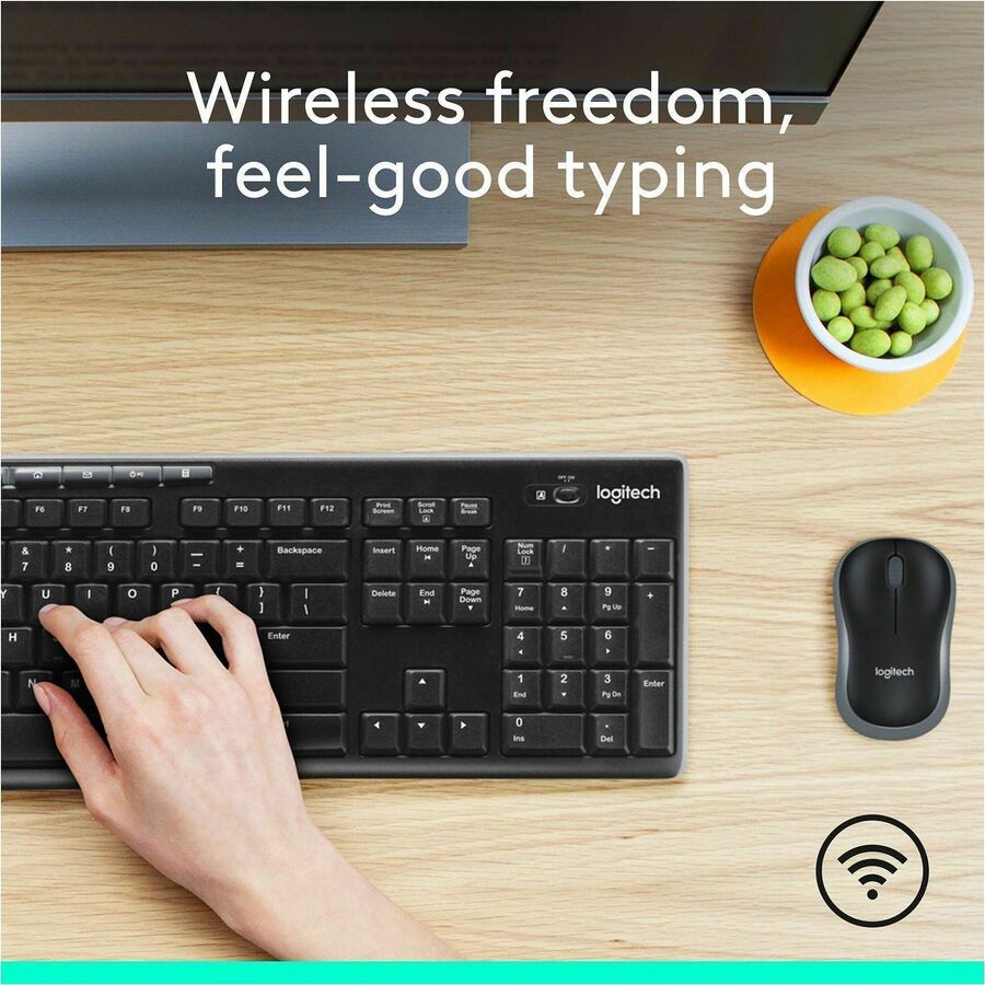 Wireless Combo MK270, 2.4 GHz Frequency/33 ft Wireless Range, Black