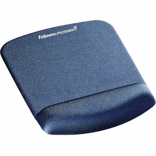 PlushTouch Mouse Pad with Wrist Rest, 7.25 x 9.37, Blue