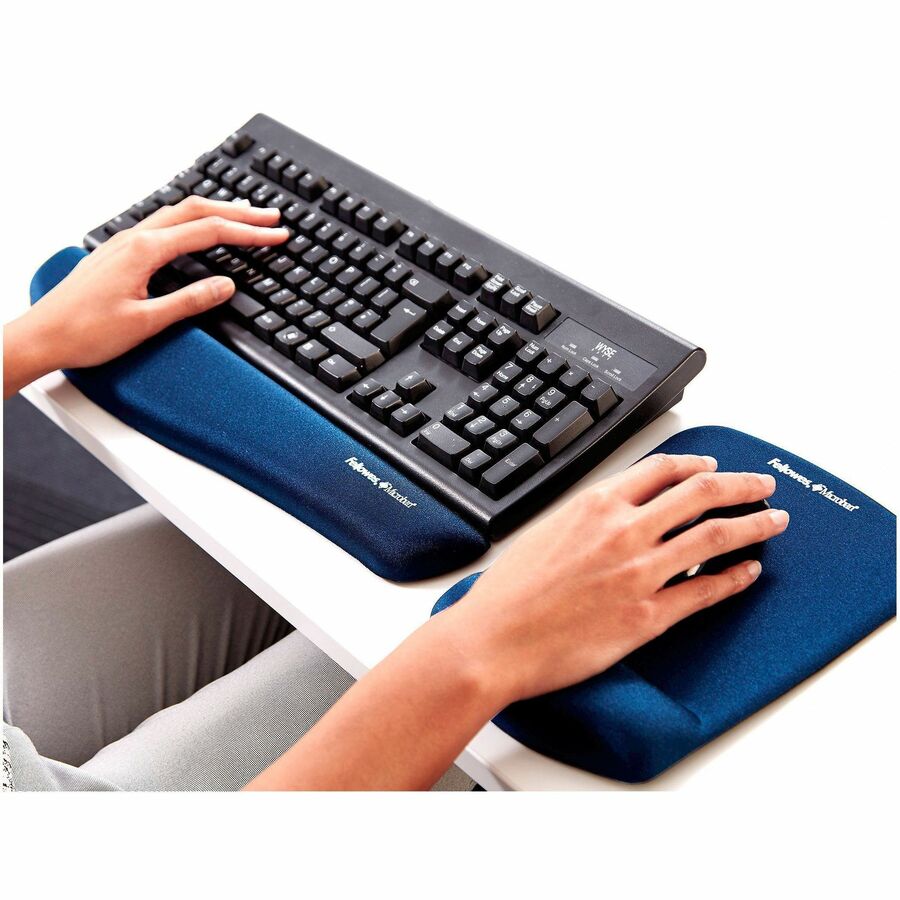 PlushTouch Keyboard Wrist Rest, 18.12 x 3.18, Blue