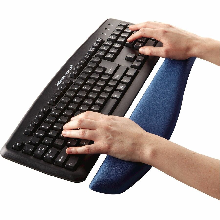 PlushTouch Keyboard Wrist Rest, 18.12 x 3.18, Blue