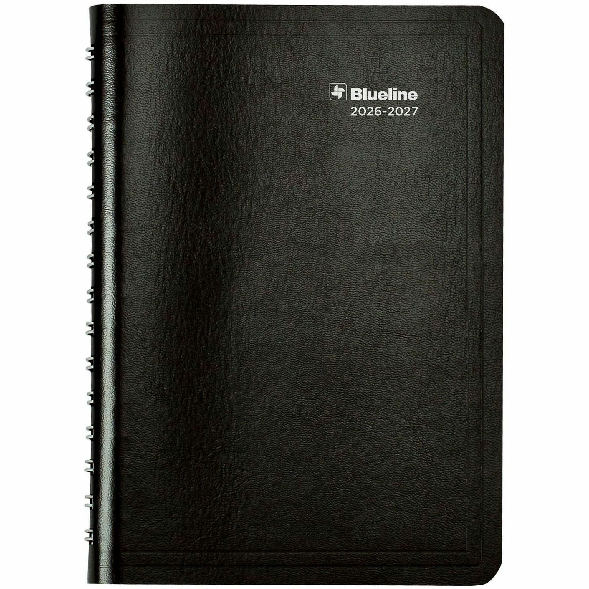 Academic Weekly/Monthly Planner, 8 x 5, Black Cover, 13-Month (Jul to Aug): 2023 to 2024