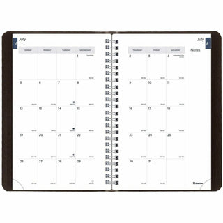 Academic Weekly/Monthly Planner, 8 x 5, Black Cover, 13-Month (Jul to Aug): 2023 to 2024