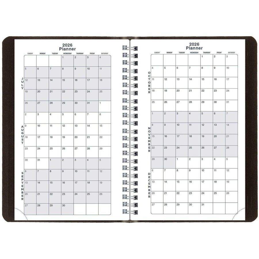 Academic Weekly/Monthly Planner, 8 x 5, Black Cover, 13-Month (Jul to Aug): 2023 to 2024
