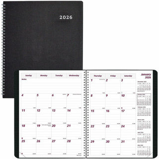 DuraFlex 14-Month Planner, 8.88 x 7.13, Black Cover, 14-Month (Dec to Jan): 2023 to 2025