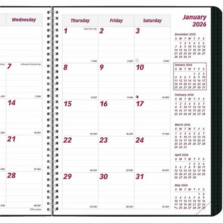 DuraFlex 14-Month Planner, 8.88 x 7.13, Black Cover, 14-Month (Dec to Jan): 2023 to 2025