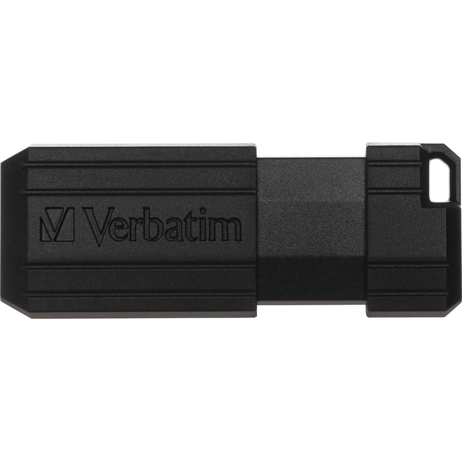 128GB PinStripe USB Flash Drive - Black - 128GB - Black - 