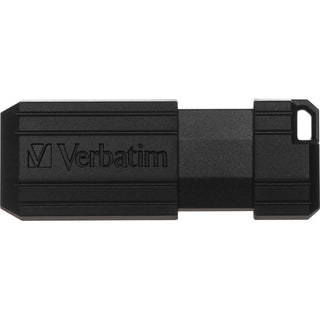 128GB PinStripe USB Flash Drive - Black - 128GB - Black - 