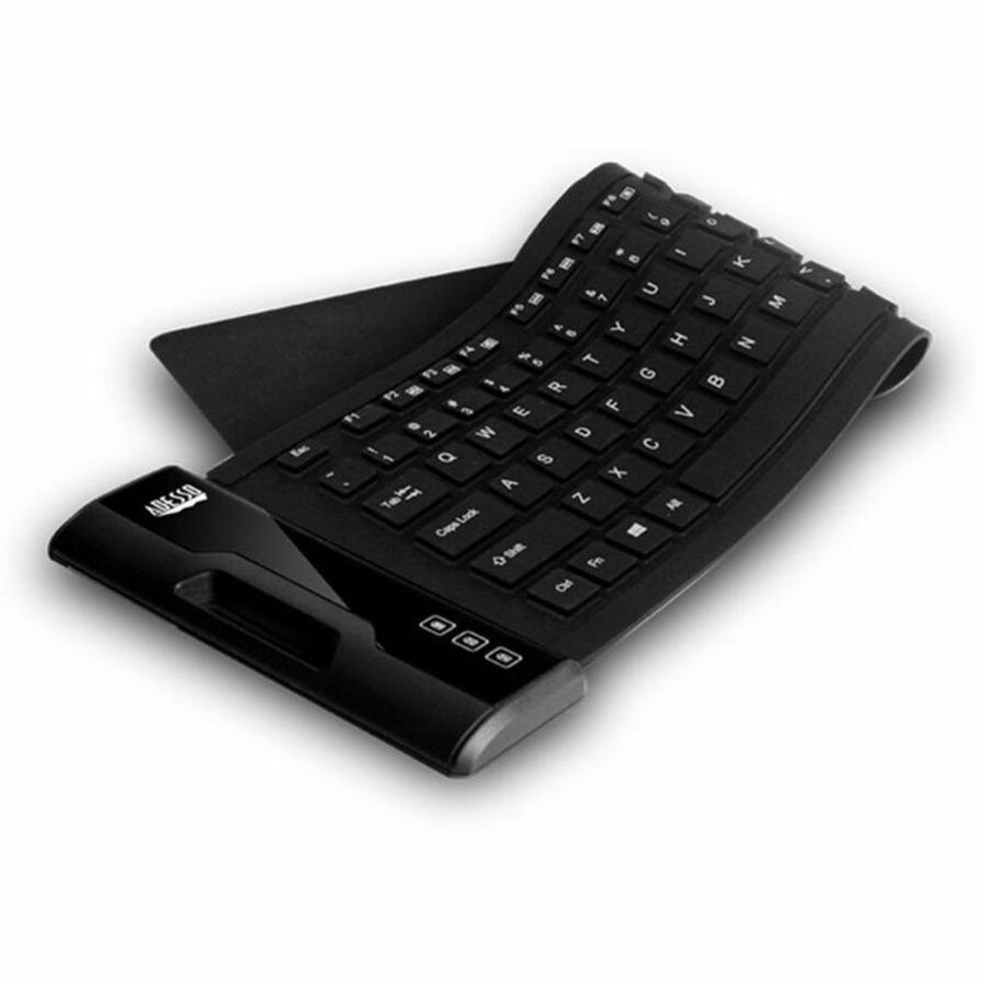 Slimtouch 232 Antimicrobial Waterproof Flex Keyboard, 120 Keys, Black
