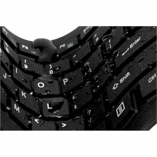 Slimtouch 232 Antimicrobial Waterproof Flex Keyboard, 120 Keys, Black