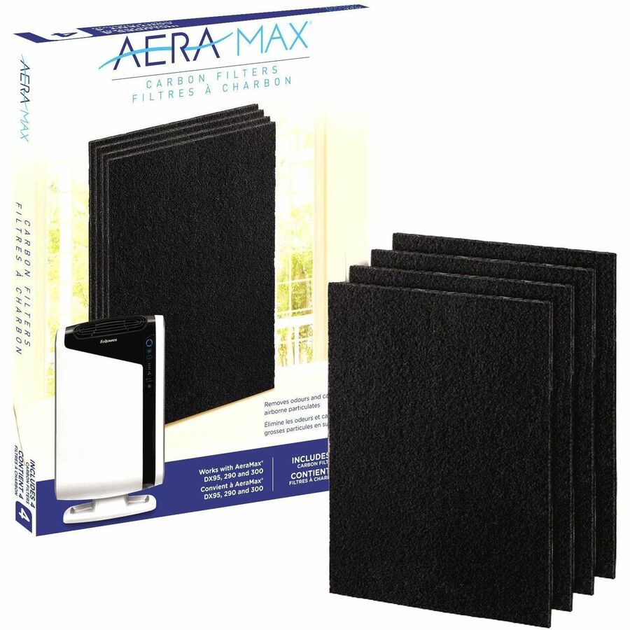 Carbon Filter for Fellowes 290 Air Purifiers, 12.43 x 16.12, 4/Pack
