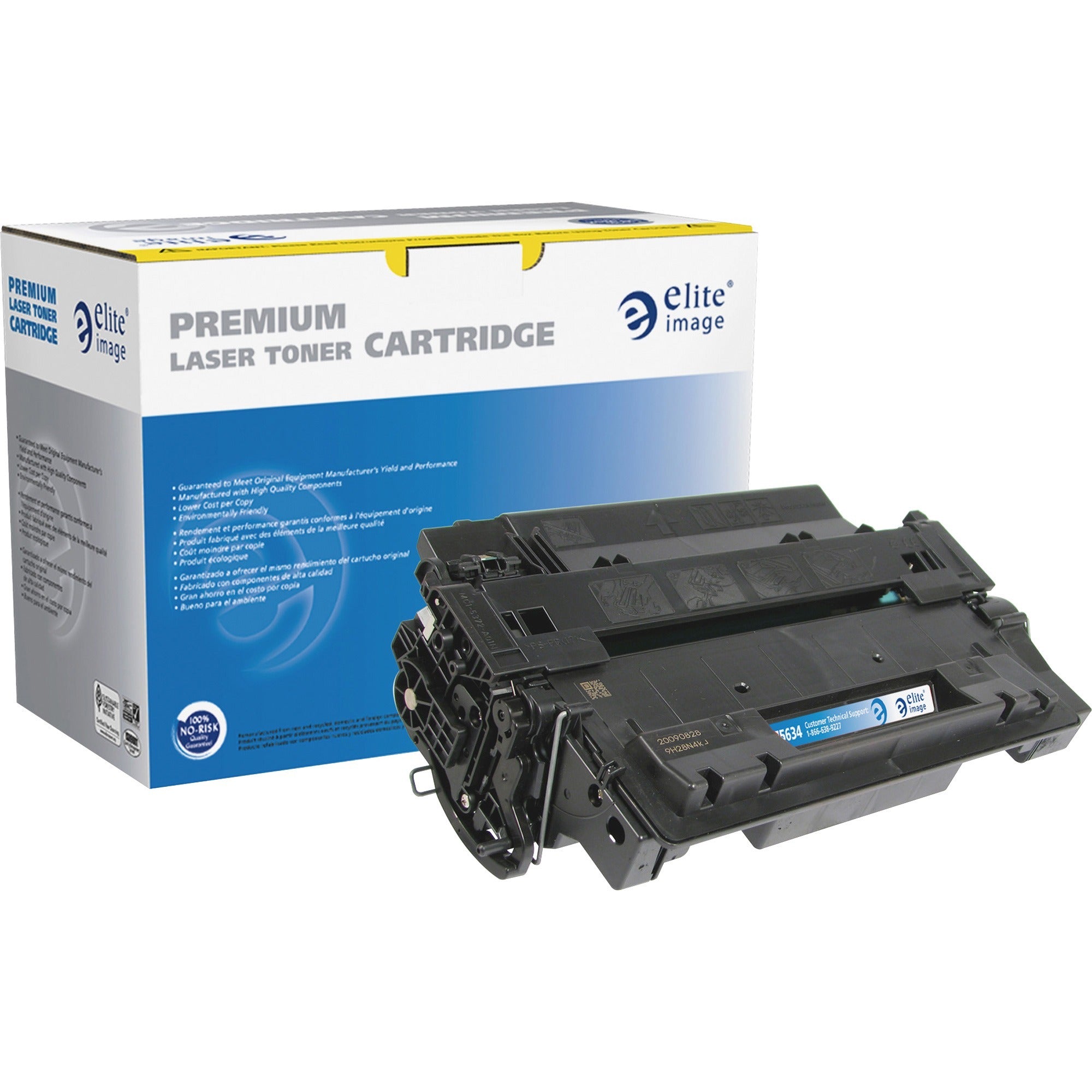 Elite Image Remanufactured MICR Toner Cartridge - Alternative for HP 55X (CE255X) - Laser - High Yield - Black - 12500 Pages - 1 Each - 1