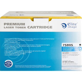 Elite Image Remanufactured High Yield Laser Toner Cartridge - Alternative for HP 80X (CF280X) - Black - 1 Each - 6900 Pages