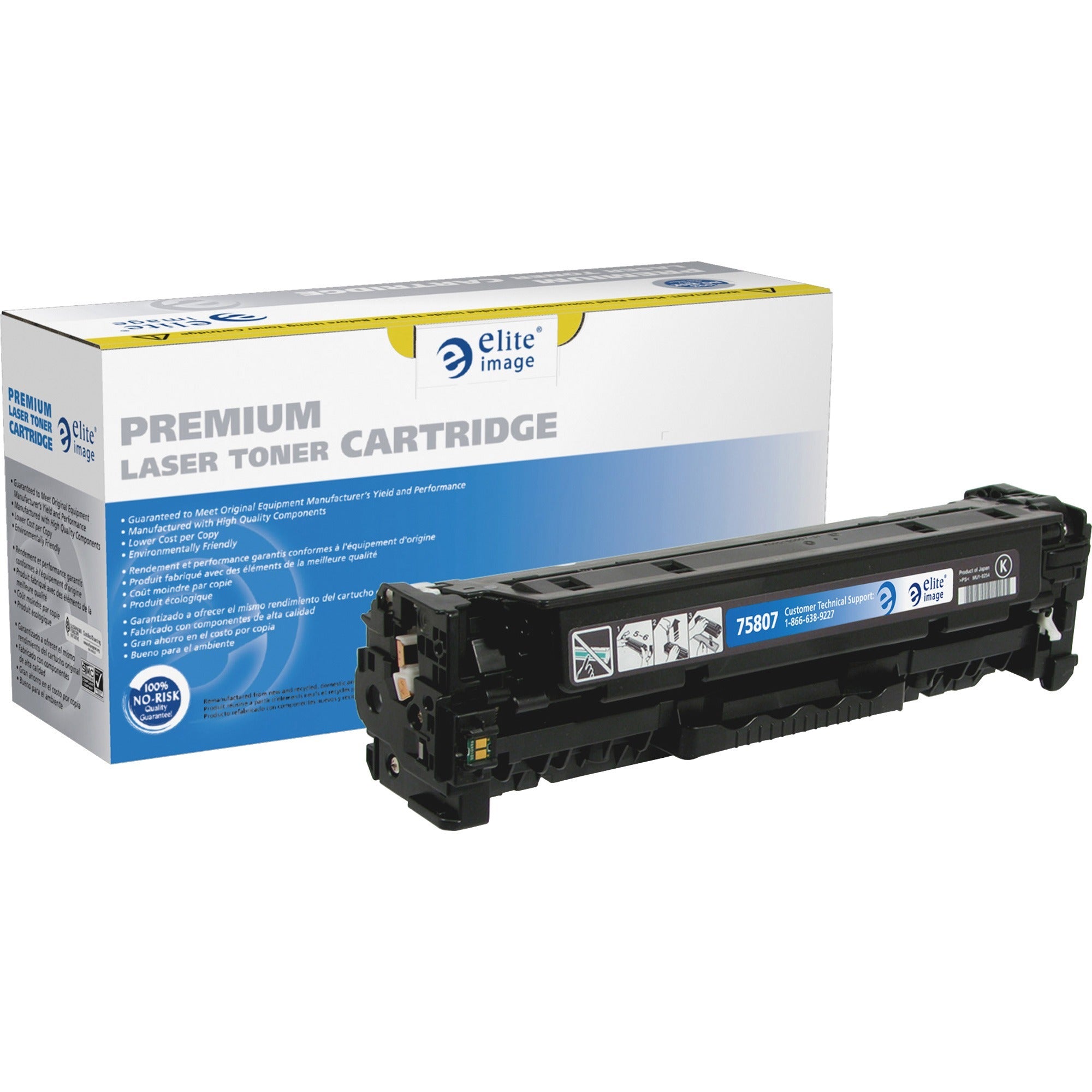 Elite Image Remanufactured High Yield Laser Toner Cartridge - Alternative for HP 305X (CE410X) - Black - 1 Each - 4000 Pages - 1