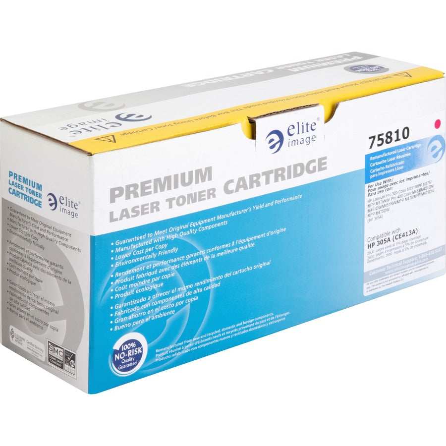Elite Image Remanufactured Laser Toner Cartridge - Alternative for HP 305A (CE413A) - Magenta - 1 Each - 2600 Pages