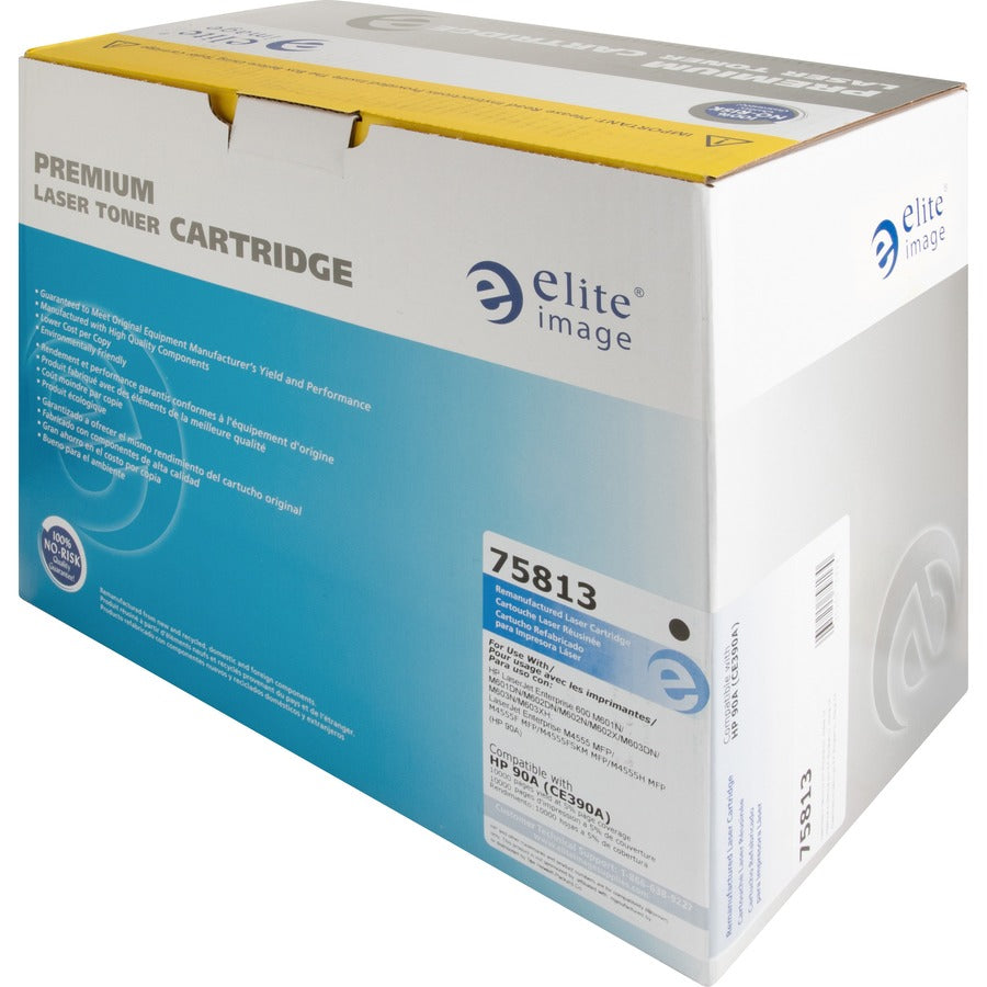 Elite Image Remanufactured Toner Cartridge - Alternative for HP 90A (CE390A) - Laser - 10000 Pages - Black - 1 Each
